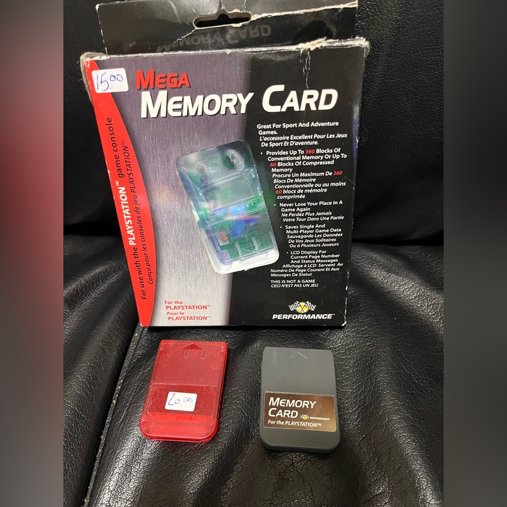 PlayStation 1 memory cards (rare)